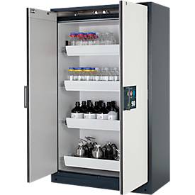 Sicherheitsschrank Typ 90, B 1200 mm, 4 Auszüge, reinweiß