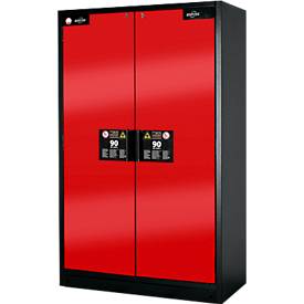 Sicherheitsschrank Typ 90, B 1200 mm, 4 Auszüge, verkehrsrot