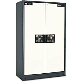 Sicherheitsschrank Typ 90, B 1200 mm, 6 Auszüge reinweiß