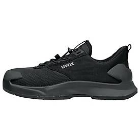 Sicherheitsschuhe Uvex 1 x-craft pro S1PL, Unisex-Halbschuh, EN ISO 20345:2022 + A1:2024, antistatisch, rutschfest, schwarz, Weite 11, Größe 36