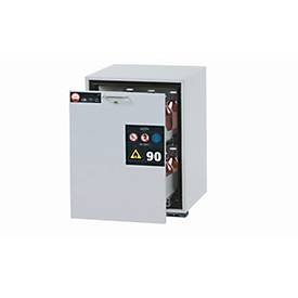 Sicherheitsunterbauschrank Typ 90 asecos UB-S-90, Schublade, Front Lichtgrau, B 593 x T 600 x H 800 mm