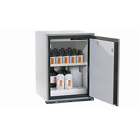 Sicherheitsunterbauschrank Typ 90 asecos UB-T-90, Flügeltür, Anschlag rechts, Front Lichtgrau, B 593 x T 600 x H 800 mm