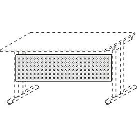 Sichtblende, für Verkettungsplatte 90°, Lochraster, alusilber