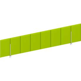 Sichtblende oben, grün, B 1600 mm