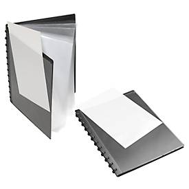 Sichtbuch FolderSys, A4, 20 Hüllen, 12 Ringe, T-Stanzung, mit Fronttasche