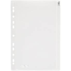 Sichthülle FolderSys, Gleitverschuss, Abheftrand mit EURO-Lochung, PVC-frei, EVA-Folie transparent, A4, 10 Stück