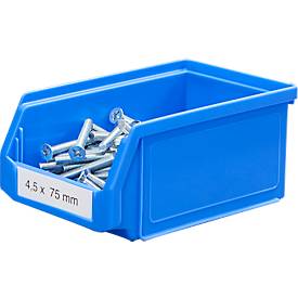 Sichtlagerkästen SSI Schäfer Serie PROFI LF 211, Polypropylen, Volumen 0,9 l, bis zu 5 kg, blau, 15 Stück