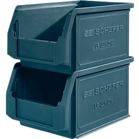 Sichtlagerkasten SSI Schäfer LF 221, Polypropylen, L 234 x B 150 x H 122 mm, 2,7 l, petrol