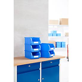 Sichtlagerkasten SSI Schäfer LF 321, Polypropylen, L 350 x B 220 x H 145 mm, 7,5 l, blau, 5 Stück