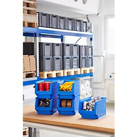 Sichtlagerkasten SSI Schäfer LF 322, Polypropylen, L 343 x B 209 x H 200 mm, 10,4 l, blau, 5 Stück