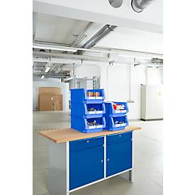 Sichtlagerkasten SSI Schäfer LF 532, Polypropylen, L 500 x B 312 x H 200 mm, 23,5 l, blau, 5 Stück 