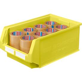 Sichtlagerkasten SSI Schäfer LF 532, Polypropylen, L 500 x B 312 x H 200 mm, 23,5 l, gelb