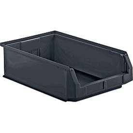 Sichtlagerkasten SSI Schäfer Serie FLEXI LF 531, recycelter Kunststoff, L 500 x B 312 x H 145 mm, 16,5 l, eisengrau, 14 Stück
