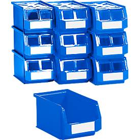 Sichtlagerkasten SSI Schäfer Serie PROFI LF 221, Polypropylen, L 234 x B 150 x H 122 mm, 2,7 l, blau