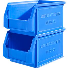 Sichtlagerkasten SSI Schäfer Serie PROFI LF 221, Polypropylen, L 234 x B 150 x H 122 mm, 2,7 l, blau