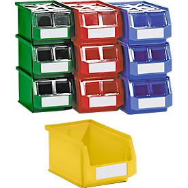 Sichtlagerkasten SSI Schäfer Serie PROFI LF 221, Polypropylen, L 234 x B 150 x H 122 mm, 2,7 l, gelb