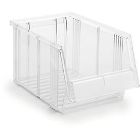 Sichtlagerkasten Treston Serie 1015-1950, Polystyrol, versch. Maße, 0,6 - 9,6 l, transparent