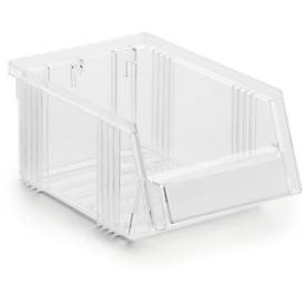Sichtlagerkasten Treston Serie 1015, Polystyrol, L 165 x B 105 x H 75 mm, 0,6 L, transparent