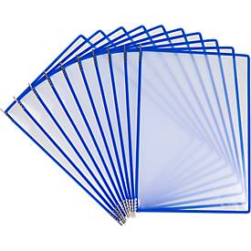 Sichttafel Tarifold Easy Load Pro, DIN A4, 10 St., Eckverschluss, Metalldrehzapfen, blau