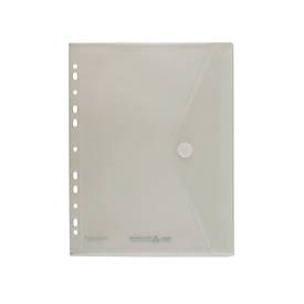 Sichttasche FolderSys FolderGreen®, A4 Hochformat, 0,20 mm, mit Abheftstreifen & Klettverschluss, B 238/218 x H 310 mm, 100 % PCR-PP, transparent, 10 Stück