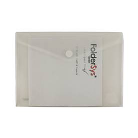 Sichttasche FolderSys FolderGreen®, A4 Querformat, B 335 x H 235 mm, Stärke 0,20 mm, mit Klettverschluss, 100 % PCR-PP, transparent, 10 Stück