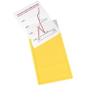 Sichttaschen, farbig, DIN A4 hoch, gelb, 10 Stück