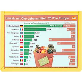 Sichttaschen, farbig, DIN A4 quer, gelb, 10 Stück
