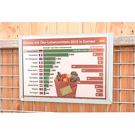 Sichttaschen, farbig, DIN A4 quer, grau, 10 Stück