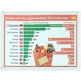 Sichttaschen, farbig, DIN A4 quer, grau, 10 Stück