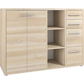 Sideboard-Kombination Player, 3 Regalfächer, 4 Schubladen, 2 Türen