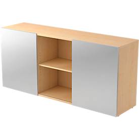Sideboard TARVIS, 2 HC, avec portes coulissantes, l. 1600 x P 420 x H 748 mm, coloris érable