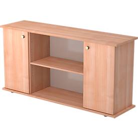 Sideboard ULM, H. 840 x l. 1661 x P 448 mm, coloris noyer