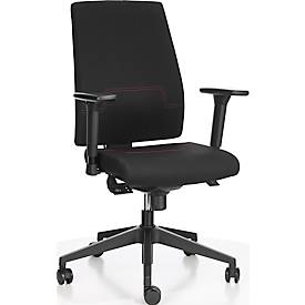 Siège de bureau Select T4 - ergonomique - mécanisme synchrone - soutien lombaire Airpressure - avec accoudoirs - noir - Schäfer Shop Select