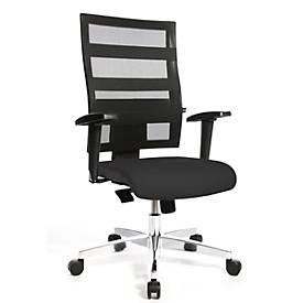 Siège de bureau Topstar X-PANDER, avec accoudoirs, dossier en filet avec bandes élastiques