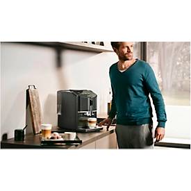 Siemens Kaffeevollautomat TF301E19 EQ.300, für Bohnen, 1300 W, bis 1,4 l/250 g, One-Touch Funktion, coffeeDirect-System, schwarz