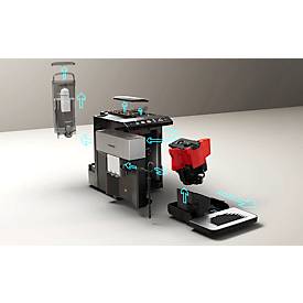 Siemens Kaffeevollautomat TP516DX3 EQ.500 classic connect, für Bohnen, 1500 W, bis 1,9 l/270 g, inkl. Zubehör, edelstahlfarben-schwarz