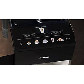 Siemens Kaffeevollautomat TQ513D01 EQ.500 integral, für Bohnen, 1500 W, bis 1,9 l/270 g, Milchaufschäumer, inkl. Zubehör, silber-schwarz