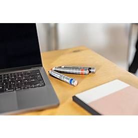 SIGEL Boardmarker Set BA013, 4-teilig, für Whiteboards/Glas-Magnetboards/Flipcharts, kegelförmig, Strichstärke 1-5 mm, mit Anspitzer, farbsortiert