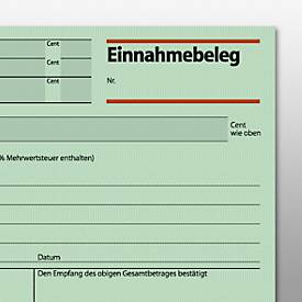 sigel® Einnahmebeleg EB615, DIN A 6 quer, 50 Blatt, grün