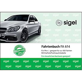 sigel® Fahrtenbuch für PKW FA614, DIN A6 quer, 32 Blatt