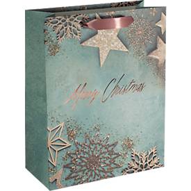 Sigel Geschenktasche "Glamorous Christmas", mit Folienveredelung, FSC Mix, B 260 x H 330 x T 120 mm, 5 Stück