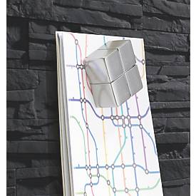 SIGEL Glas-Magnettafel Artverum, Ecken gefasert/poliert, inkl. 3 x Neodym-Magnete, B 910 x T 15 x H 460 mm, ESG, anthrazit