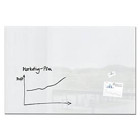 sigel® Glas-Magnettafel artverum®, magnethaftend, 1500 x 1000 mm, weiß