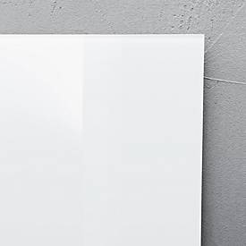 SIGEL Glas-Magnettafel Artverum, rahmenlos, freischwebend, inkl. 3 x Neodym-Magnete, B 480 x T 15 x H 480 mm, ESG, weiß