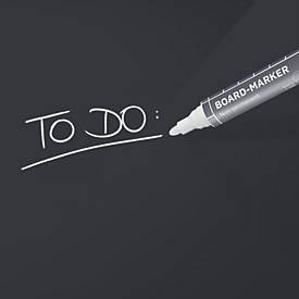 SIGEL Glas-Whiteboard Artverum, Ecken gefasert/poliert, magnetisch, inkl. 2 x Neodym-Magnete, B 1000 x T 15 x H 650 mm, ESG, schwarz