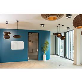 SIGEL Glas-Whiteboard Artverum, Ecken rund, magnetisch, inkl. 1 x Boardmarker schwarz, B 1000 x T 10 x H 650 mm, ESG, weiß