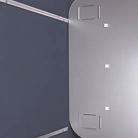 SIGEL Glas-Whiteboard Artverum, Ecken rund, magnetisch, inkl. 1 x Boardmarker schwarz, B 1000 x T 10 x H 650 mm, ESG, weiß