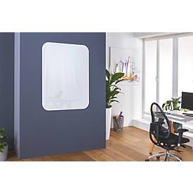 SIGEL Glas-Whiteboard Artverum, Ecken rund, magnetisch, inkl. 1 x Boardmarker schwarz, B 1500 x T 10 x H 1000 mm, ESG, weiß