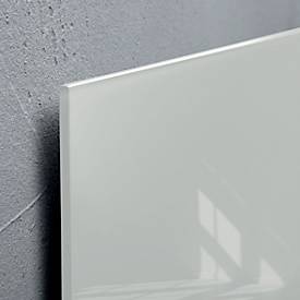 Sigel Glas-Whiteboard Artverum, glänzend, grau, magnethaftend, 1800 x 1200 mm + 2 SuperDym-Magnete