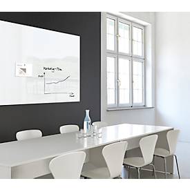 Sigel Glas-Whiteboard Artverum, glänzend, super-weiß, magnethaftend, 1800 x 1200 mm + 2 SuperDym-Magnete